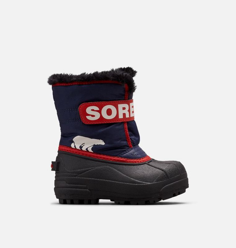 Sorel Barn Vinterkängor Marinblå/Röda - Childrens Commander™ - KYI-162834